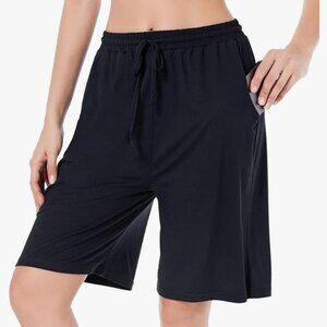 Women's high-waisted basketball shorts, long Bermuda shorts, yoga shorts